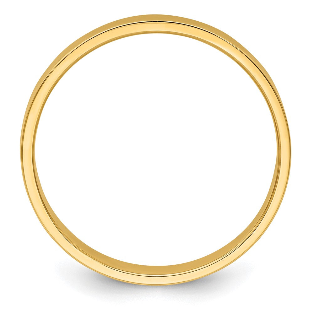 Alternate view of the 3mm 14K Yellow Gold Lightweight Flat Standard Fit Band, Size 4 by The Black Bow Jewelry Co.