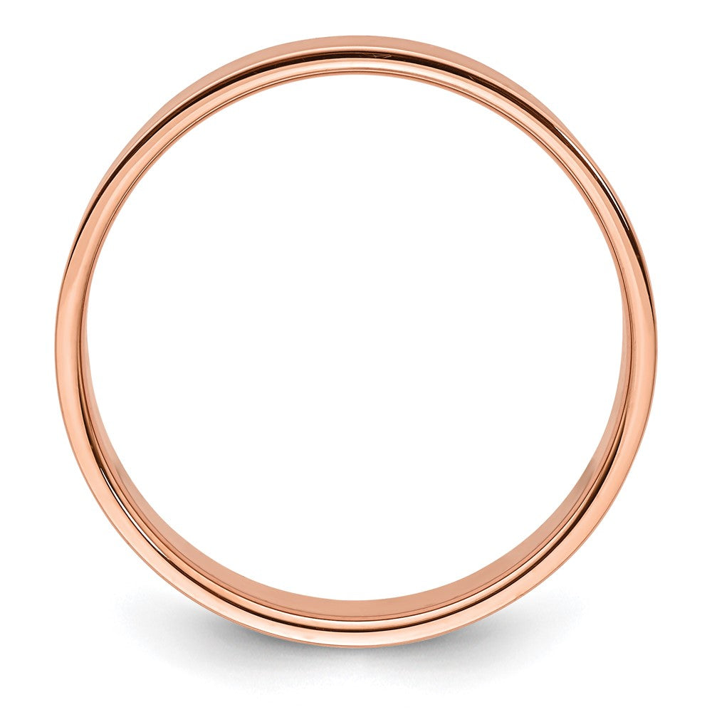 Alternate view of the 6mm 14K Rose Gold Lightweight Flat Standard Fit Band, Size 4 by The Black Bow Jewelry Co.