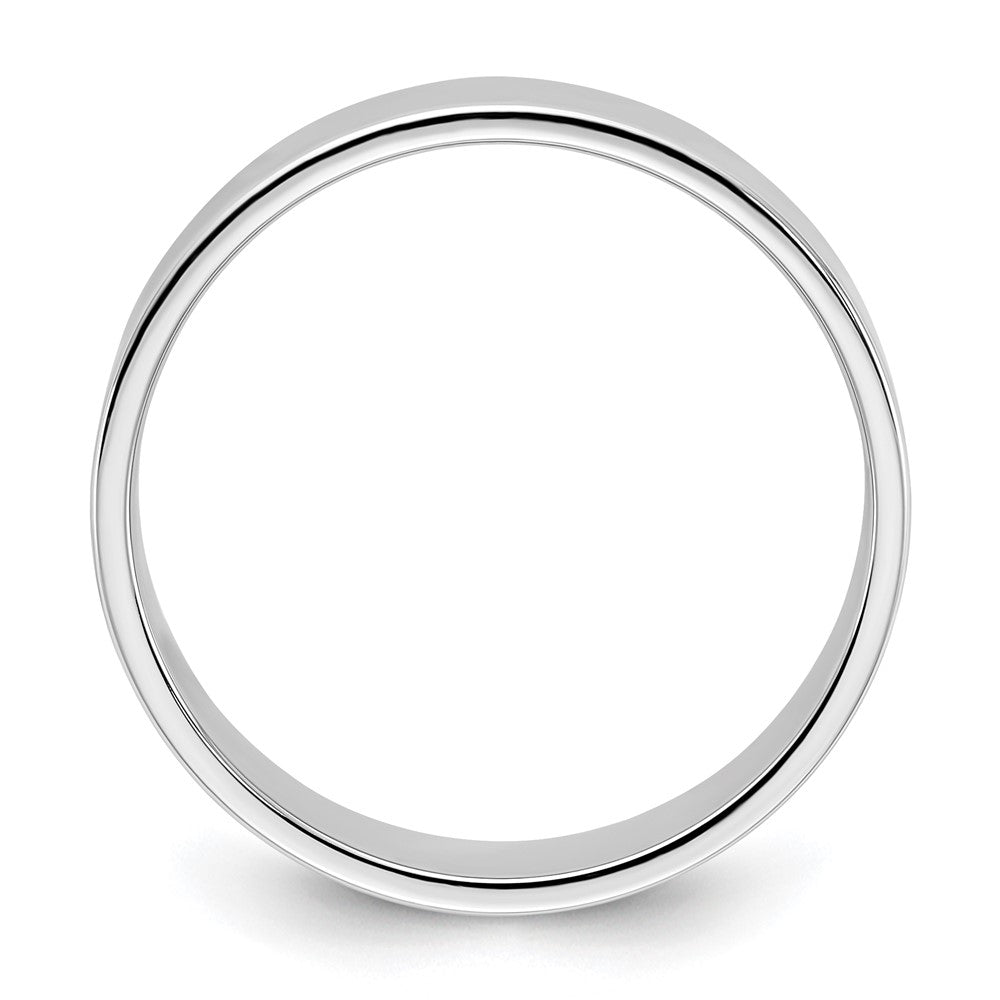 Alternate view of the 6mm 14K White Gold Lightweight Flat Standard Fit Band, Size 4 by The Black Bow Jewelry Co.