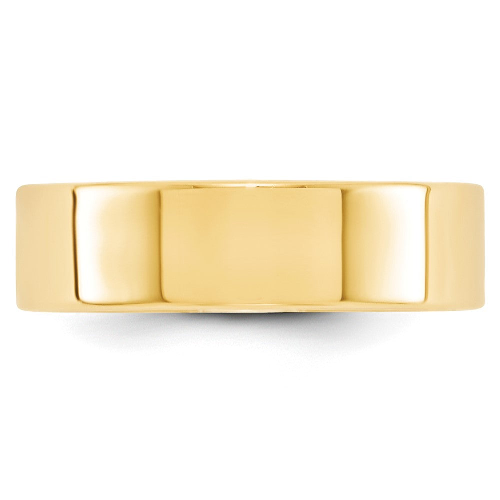 Alternate view of the 6mm 14K Yellow Gold Lightweight Flat Standard Fit Band, Size 4 by The Black Bow Jewelry Co.