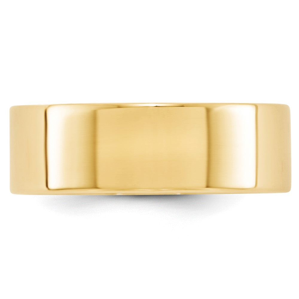 Alternate view of the 7mm 14K Yellow Gold Lightweight Flat Standard Fit Band, Size 4 by The Black Bow Jewelry Co.