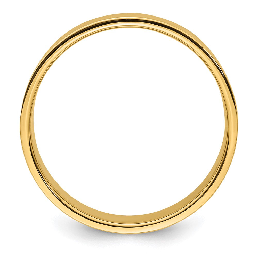Alternate view of the 8mm 14K Yellow Gold Lightweight Flat Standard Fit Band, Size 4 by The Black Bow Jewelry Co.