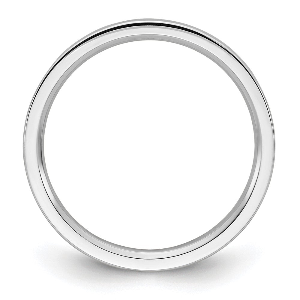 Alternate view of the 2mm 10K White Gold Flat Comfort Fit Band, Size 4 by The Black Bow Jewelry Co.