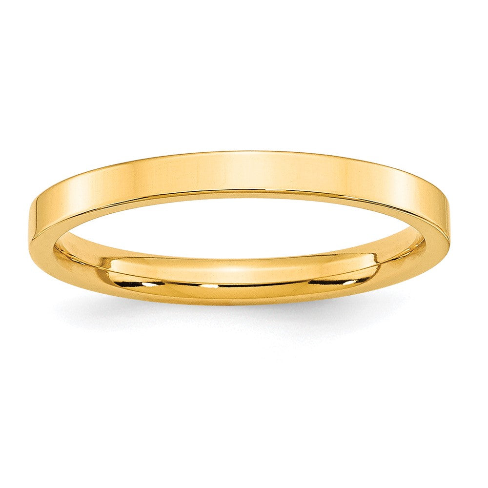 2.5mm 10K Yellow Gold Flat Comfort Fit Band, Size 6, Item R12365-10KY-06 by The Black Bow Jewelry Co.
