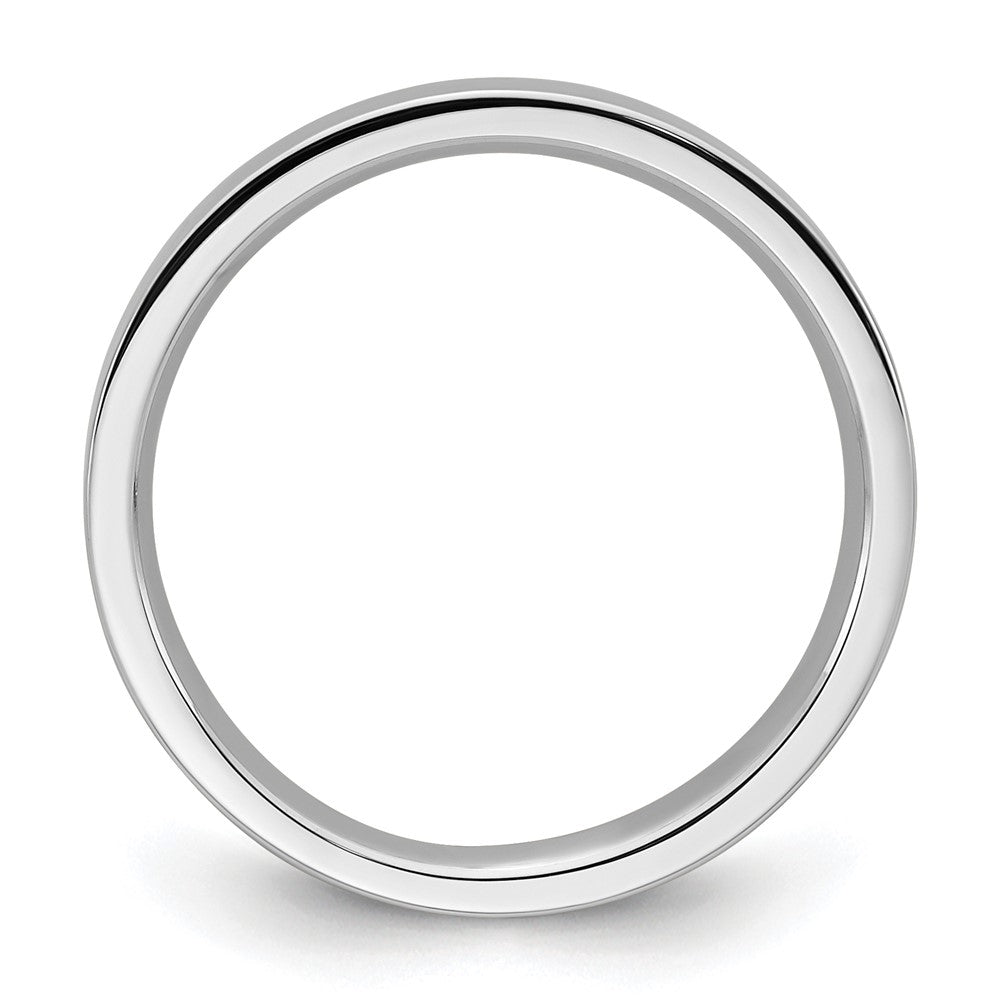 Alternate view of the 3mm 10K White Gold Flat Comfort Fit Band, Size 4 by The Black Bow Jewelry Co.
