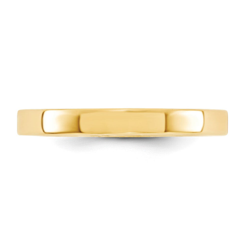 Alternate view of the 3mm 10K Yellow Gold Flat Comfort Fit Band, Size 4 by The Black Bow Jewelry Co.