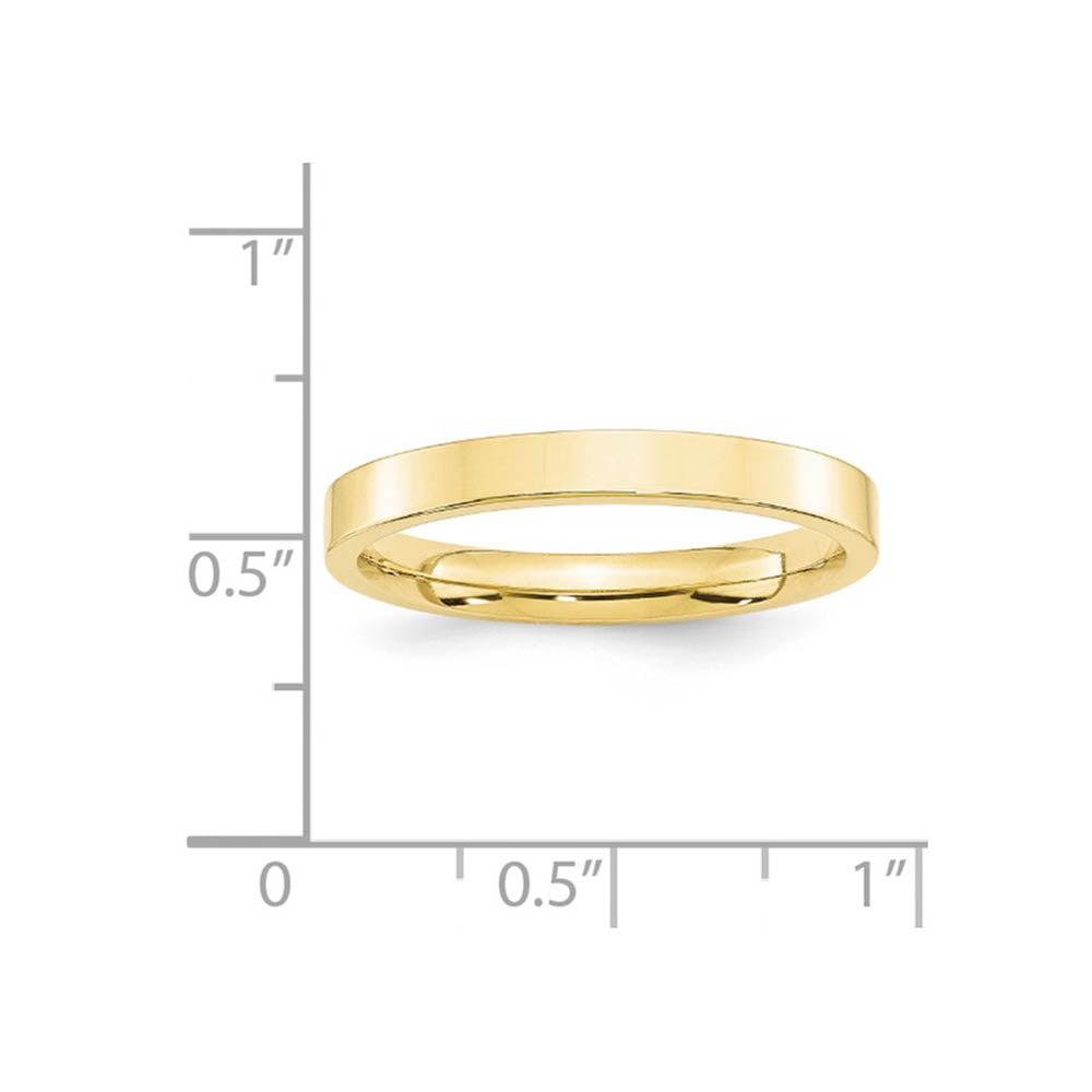Alternate view of the 3mm 10K Yellow Gold Flat Comfort Fit Band, Size 4 by The Black Bow Jewelry Co.