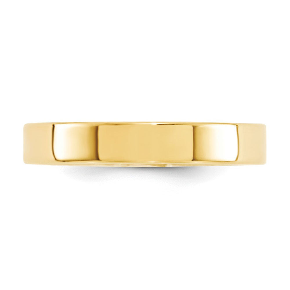 Alternate view of the 4mm 10K Yellow Gold Flat Comfort Fit Band, Size 4 by The Black Bow Jewelry Co.