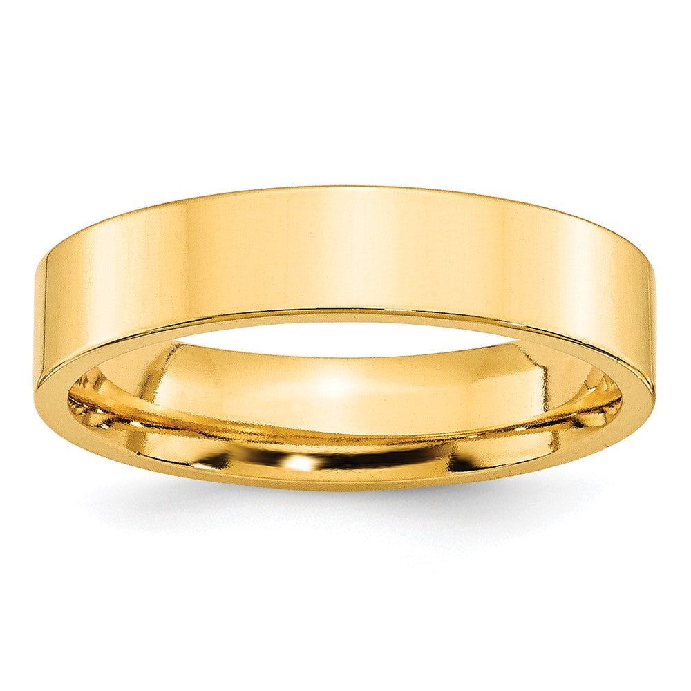 5mm 10K Yellow Gold Flat Comfort Fit Band, Size 4, Item R12368-10KY-04 by The Black Bow Jewelry Co.