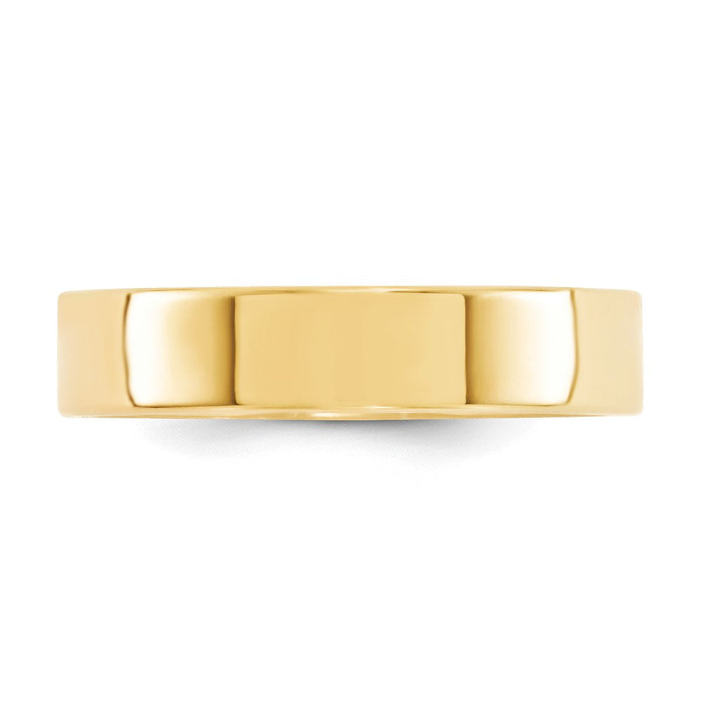 Alternate view of the 5mm 10K Yellow Gold Flat Comfort Fit Band, Size 4 by The Black Bow Jewelry Co.