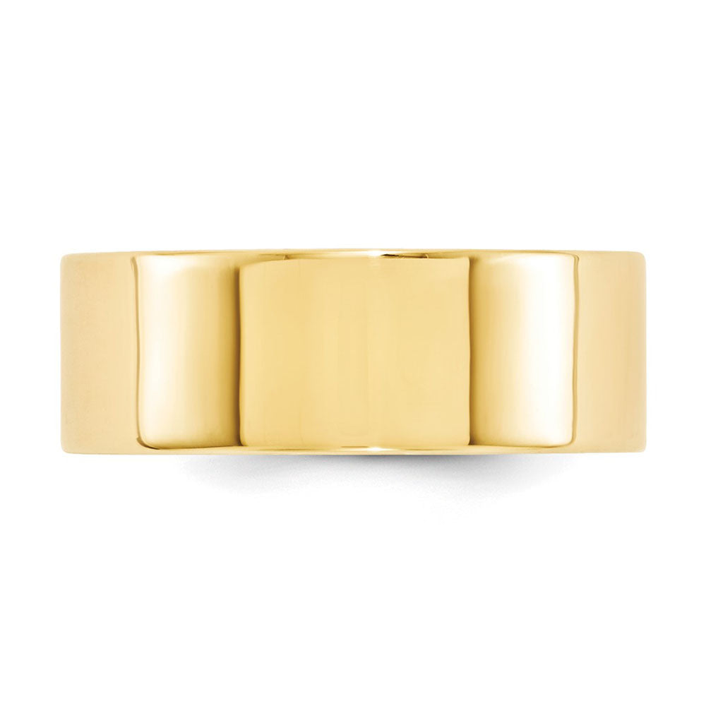 Alternate view of the 8mm 10K Yellow Gold Flat Comfort Fit Band, Size 4 by The Black Bow Jewelry Co.