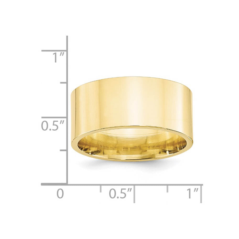 Alternate view of the 10mm 10K Yellow Gold Flat Comfort Fit Band, Size 6 by The Black Bow Jewelry Co.