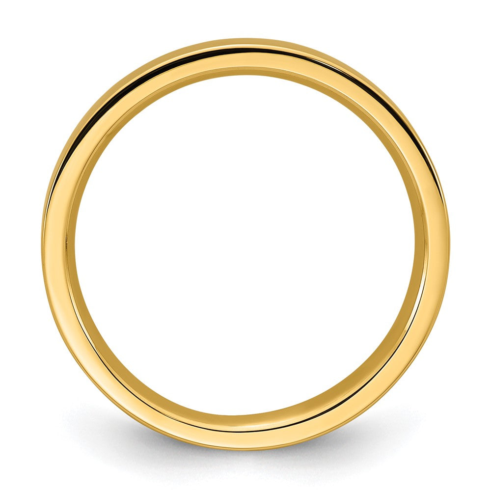 Alternate view of the 3mm 14K Yellow Gold Flat Comfort Fit Band, Size 4 by The Black Bow Jewelry Co.