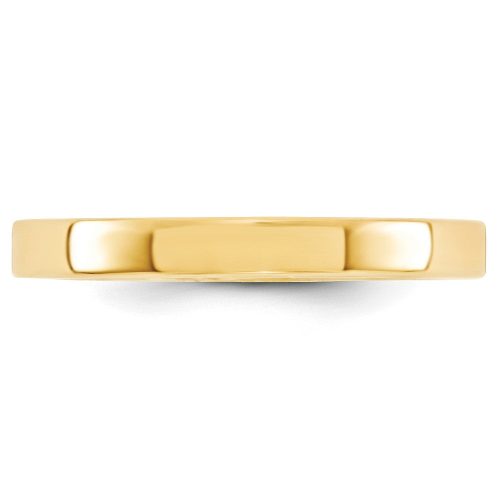 Alternate view of the 3mm 14K Yellow Gold Flat Comfort Fit Band, Size 4 by The Black Bow Jewelry Co.