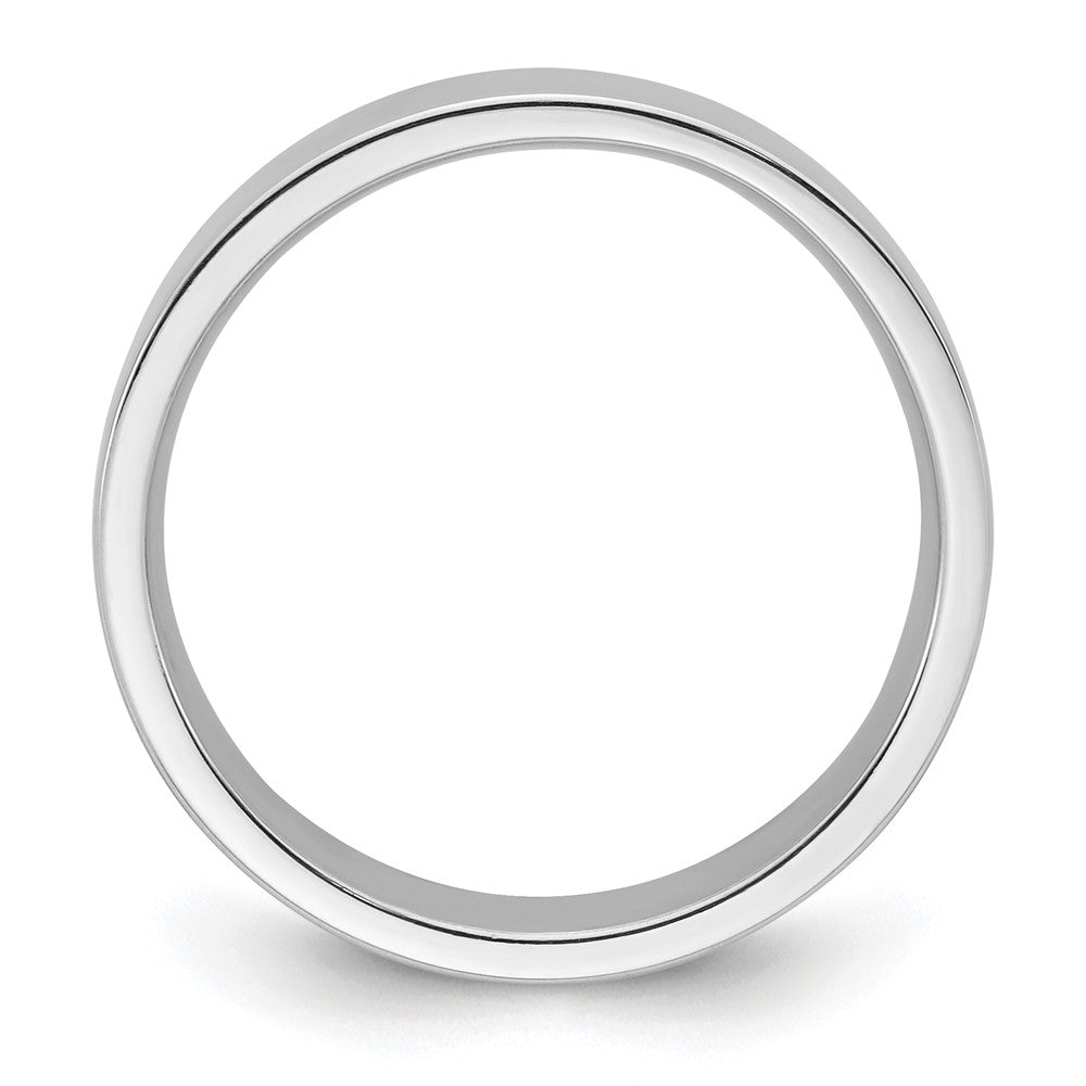 Alternate view of the 5mm 14K White Gold Flat Comfort Fit Band, Size 4 by The Black Bow Jewelry Co.