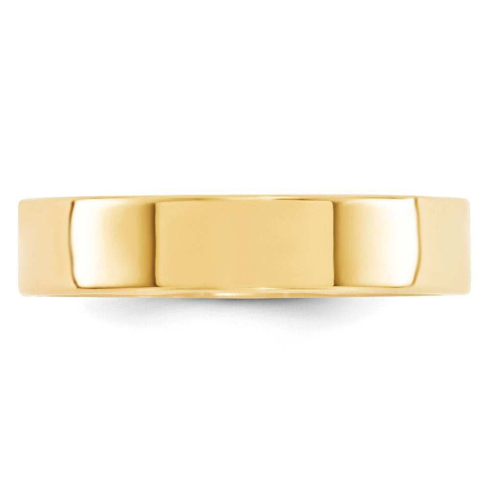 Alternate view of the 5mm 14K Yellow Gold Flat Comfort Fit Band, Size 4 by The Black Bow Jewelry Co.