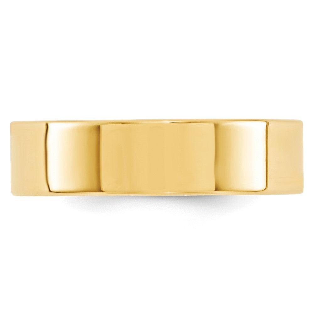 Alternate view of the 6mm 14K Yellow Gold Flat Comfort Fit Band, Size 4 by The Black Bow Jewelry Co.