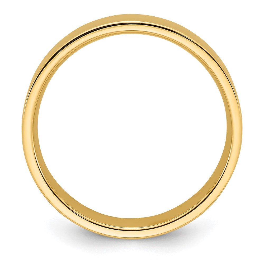 Alternate view of the 7mm 14K Yellow Gold Flat Comfort Fit Band, Size 4 by The Black Bow Jewelry Co.