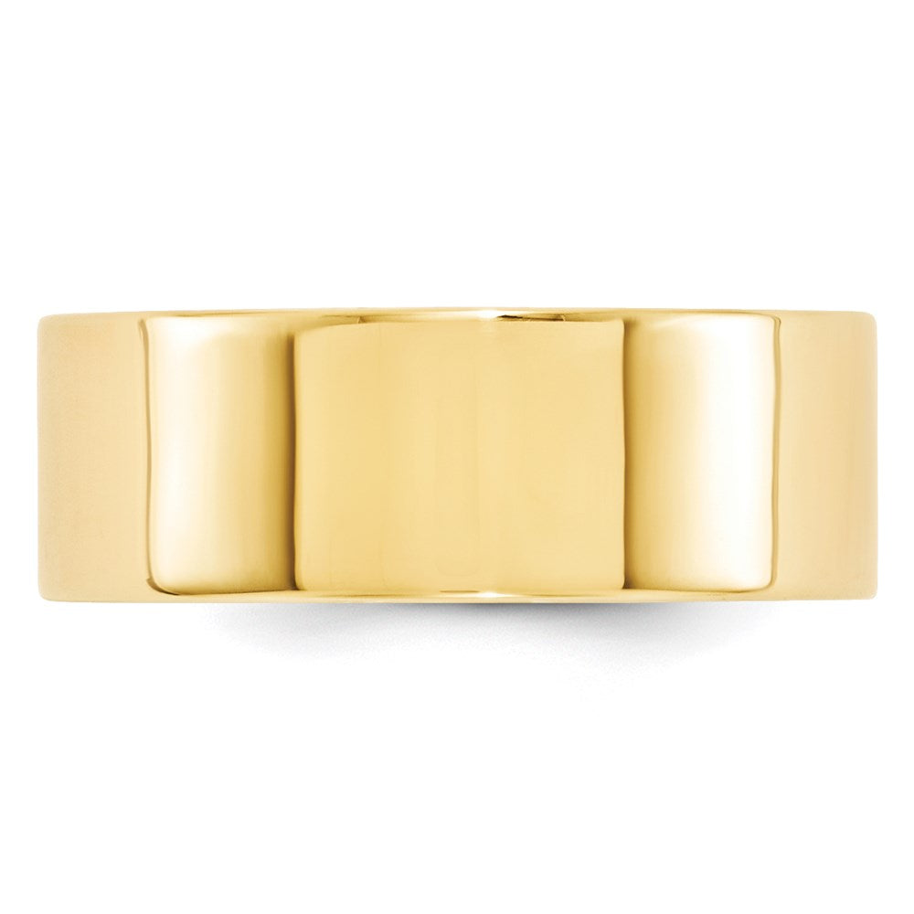Alternate view of the 8mm 14K Yellow Gold Flat Comfort Fit Band, Size 4 by The Black Bow Jewelry Co.