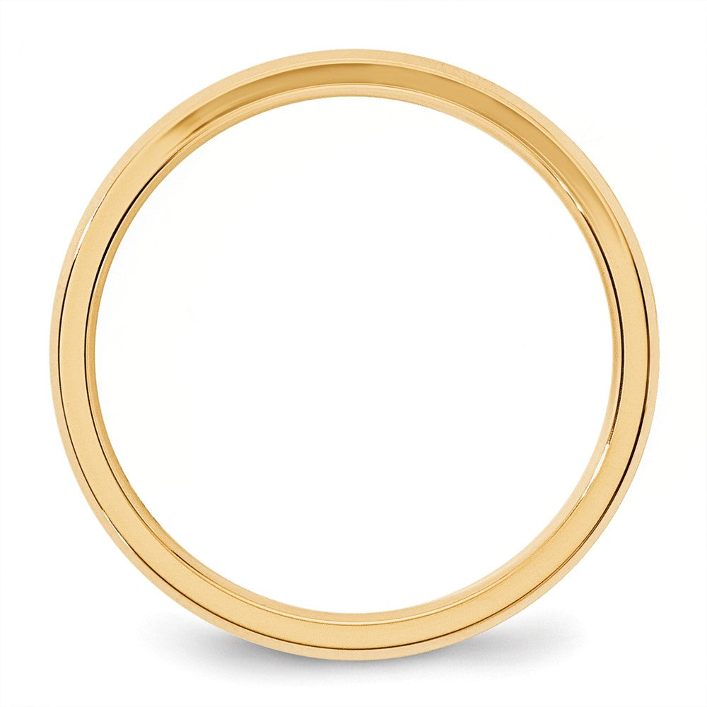 Alternate view of the 3mm 10K Yellow Gold Beveled Edge Comfort Fit Band, Size 4 by The Black Bow Jewelry Co.
