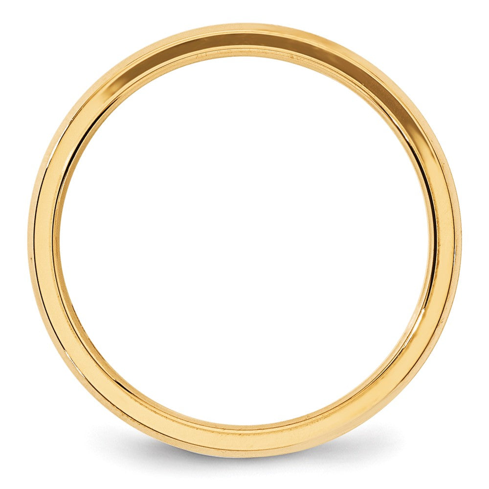 Alternate view of the 4mm 10K Yellow Gold Beveled Edge Comfort Fit Band, Size 4 by The Black Bow Jewelry Co.