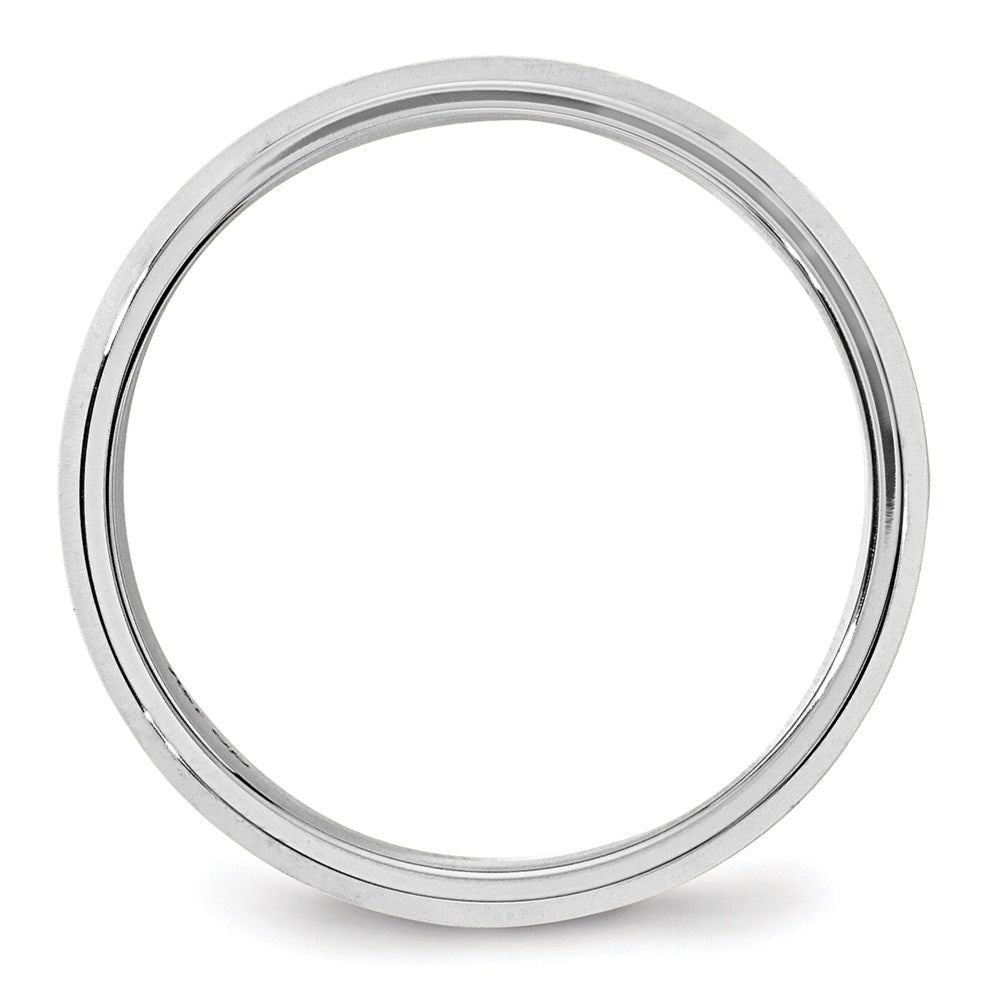 Alternate view of the 6mm 10K White Gold Beveled Edge Comfort Fit Band, Size 4 by The Black Bow Jewelry Co.