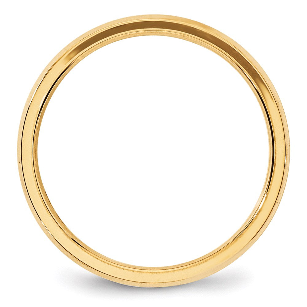 Alternate view of the 4mm 14K Yellow Gold Beveled Edge Comfort Fit Band, Size 4 by The Black Bow Jewelry Co.
