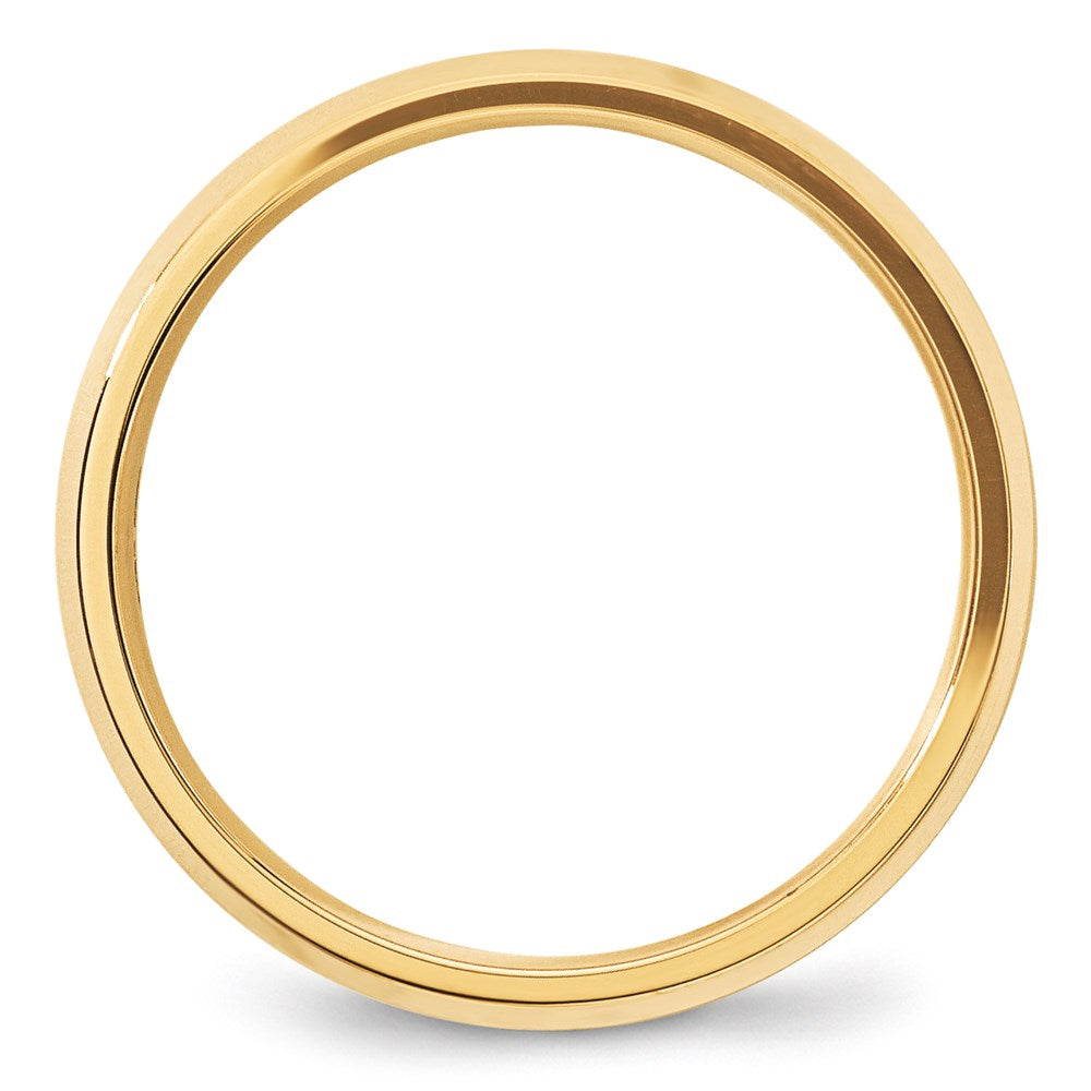 Alternate view of the 5mm 14K Yellow Gold Beveled Edge Comfort Fit Band, Size 4 by The Black Bow Jewelry Co.