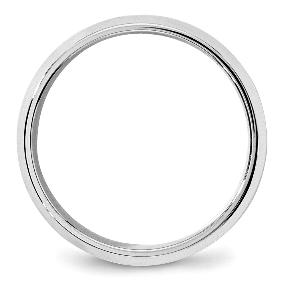 Alternate view of the 7mm 14K White Gold Beveled Edge Comfort Fit Band, Size 5 by The Black Bow Jewelry Co.
