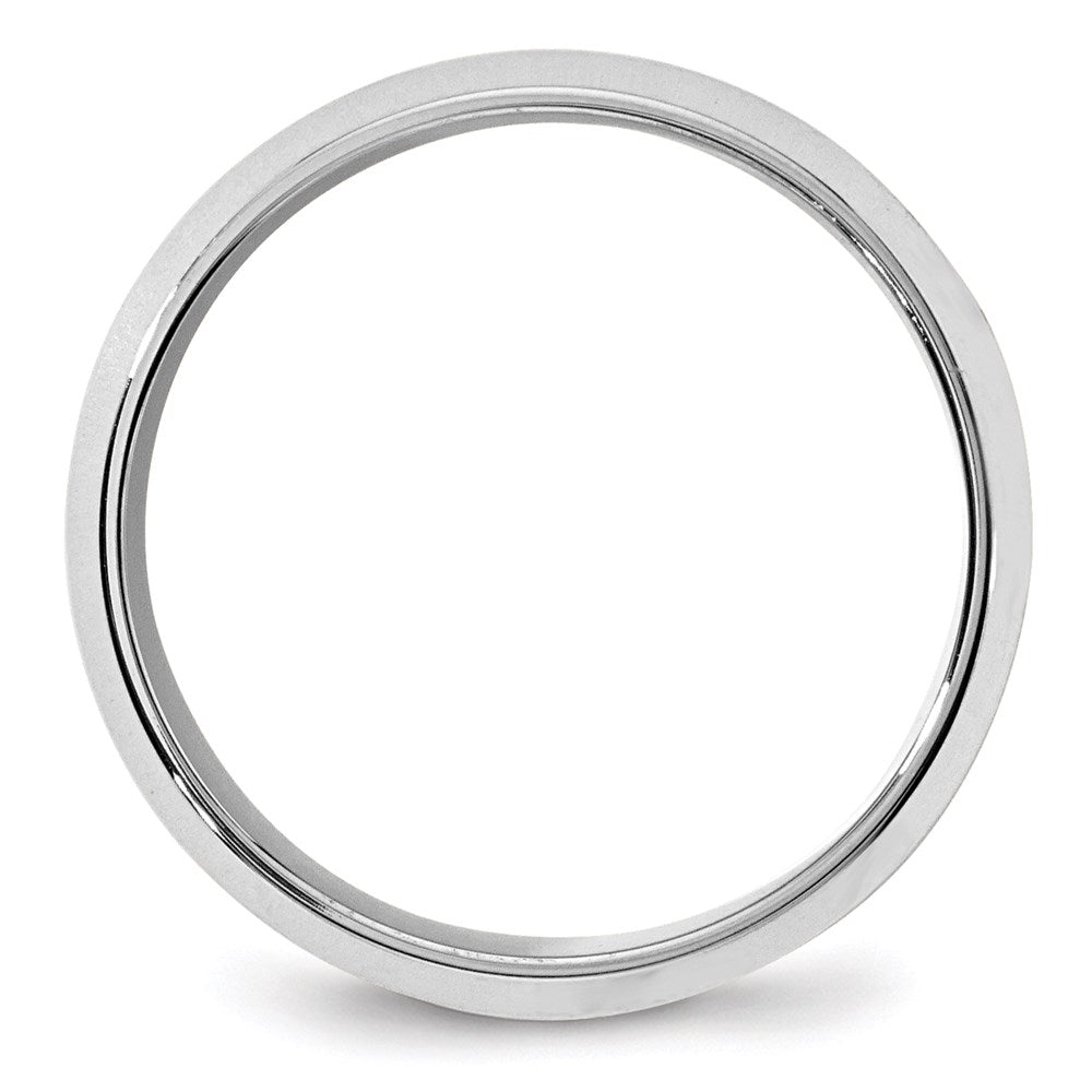 Alternate view of the 8mm 14K White Gold Beveled Edge Comfort Fit Band, Size 5 by The Black Bow Jewelry Co.