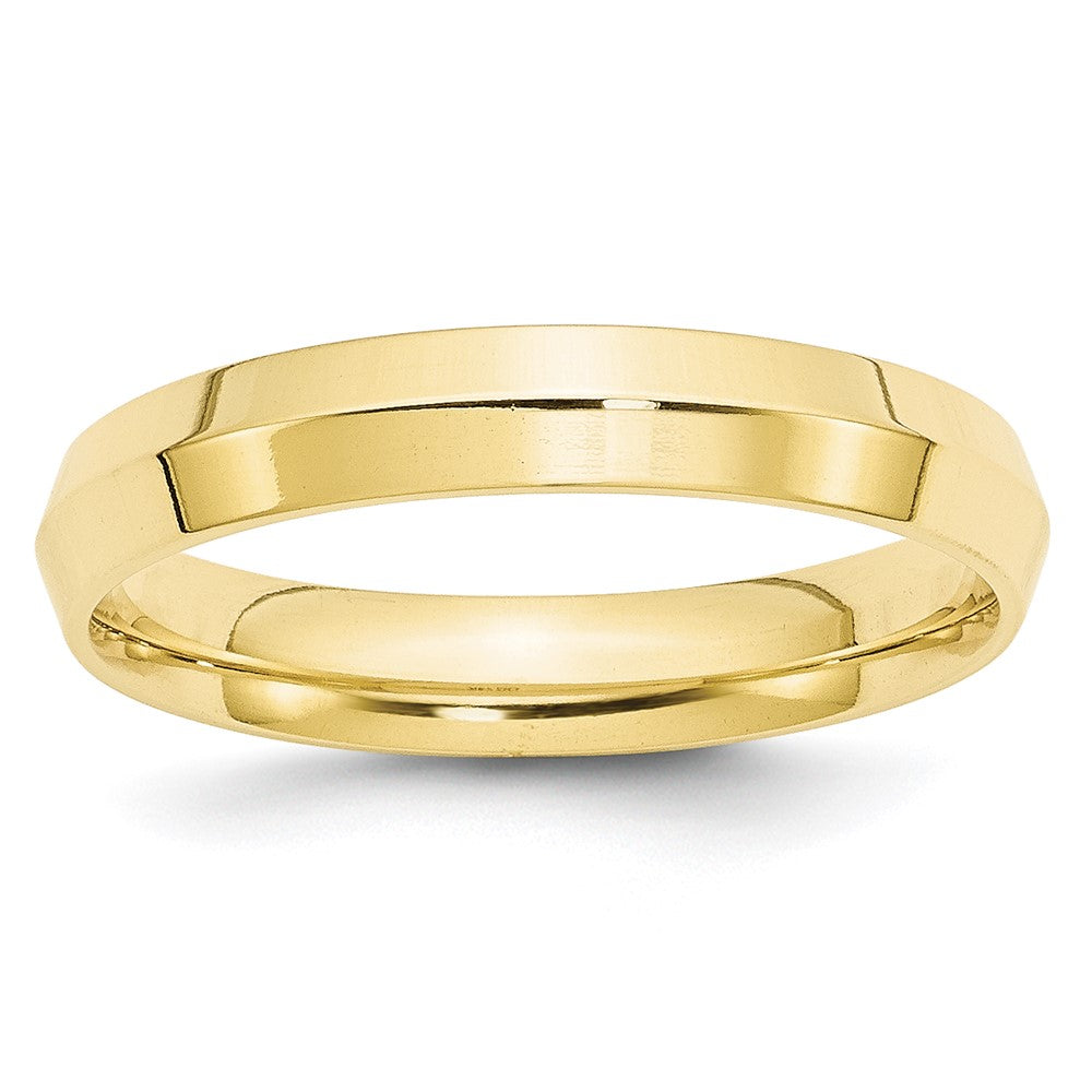 4mm 10K Yellow Gold Knife Edge Comfort Fit Band, Size 6.5, Item R12415-10KY-065 by The Black Bow Jewelry Co.