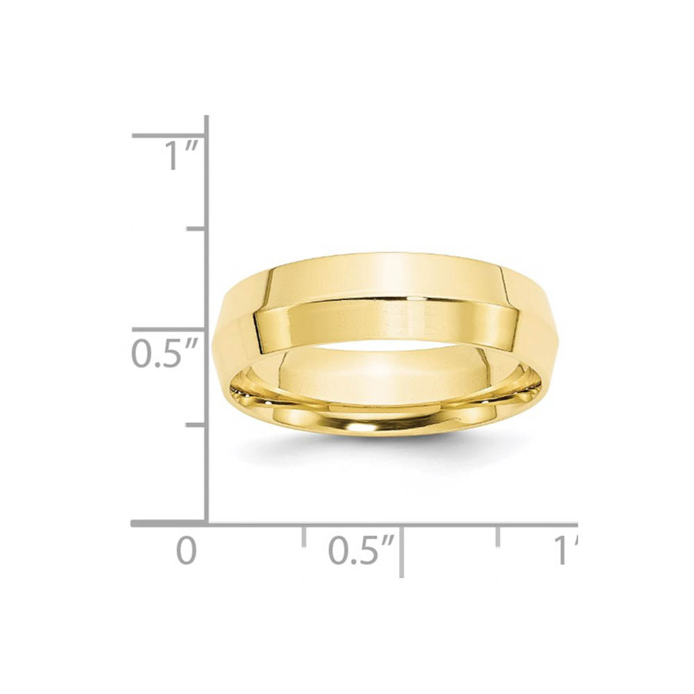 Alternate view of the 6mm 10K Yellow Gold Knife Edge Comfort Fit Band, Size 4 by The Black Bow Jewelry Co.