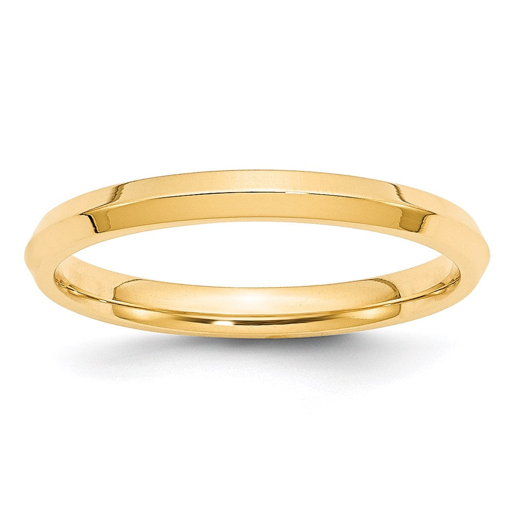 2.5mm 14K Yellow Gold Knife Edge Comfort Fit Band, Size 4, Item R12417-14KY-04 by The Black Bow Jewelry Co.