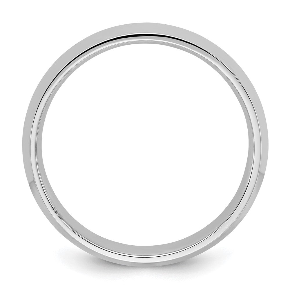 Alternate view of the 4mm 14K White Gold Knife Edge Comfort Fit Band, Size 4 by The Black Bow Jewelry Co.