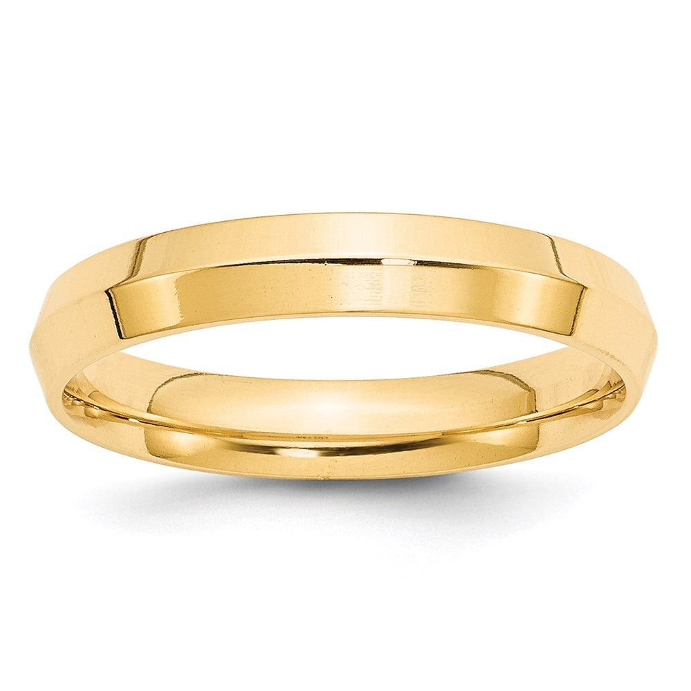 4mm 14K Yellow Gold Knife Edge Comfort Fit Band, Size 4, Item R12418-14KY-04 by The Black Bow Jewelry Co.