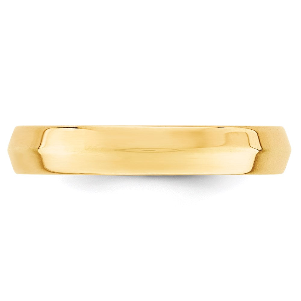 Alternate view of the 4mm 14K Yellow Gold Knife Edge Comfort Fit Band, Size 4 by The Black Bow Jewelry Co.