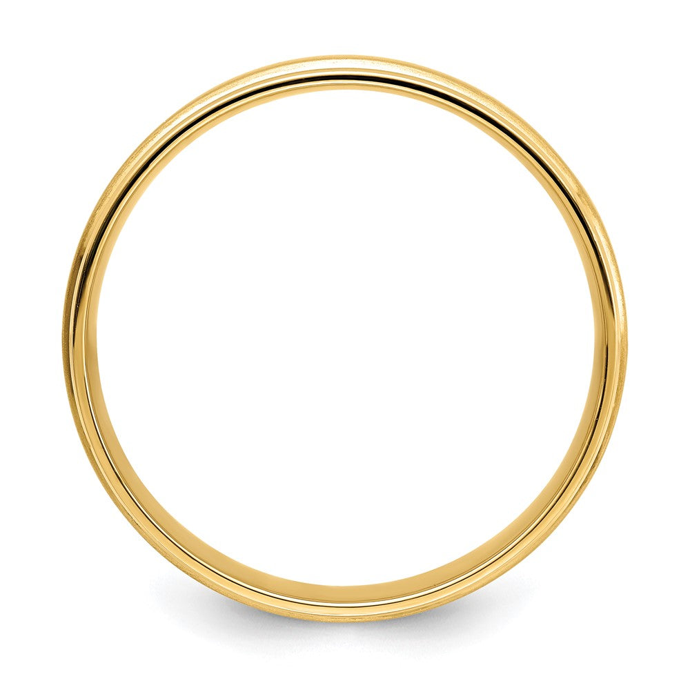 Alternate view of the 6mm 14K Yellow Gold Standard Grooved Edge Comfort Fit Band, Size 7 by The Black Bow Jewelry Co.