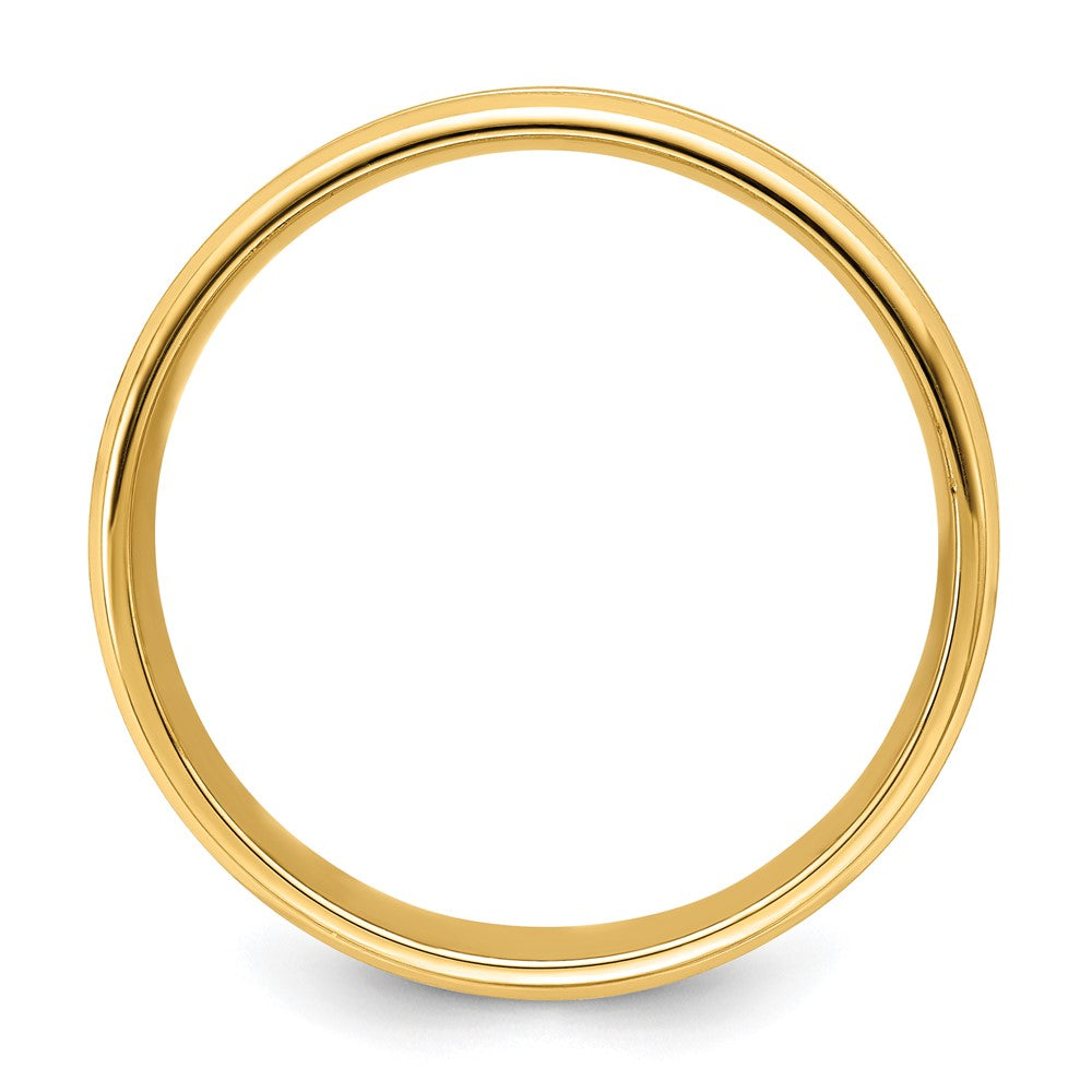 Alternate view of the 6mm 14K Yellow Gold Heavy Grooved Center Comfort Fit Band, Size 7 by The Black Bow Jewelry Co.