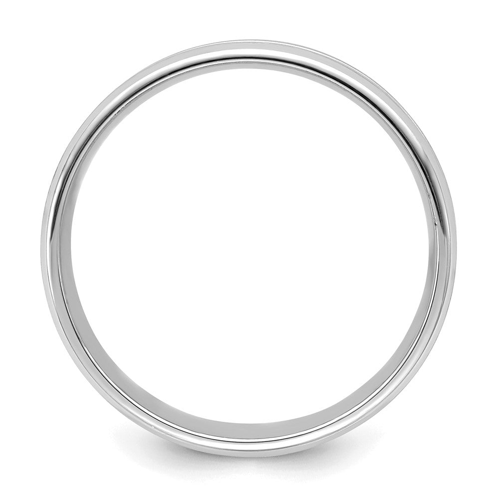 Alternate view of the 6mm 14K White Gold Light Grooved Center Comfort Fit Band, Size 7 by The Black Bow Jewelry Co.