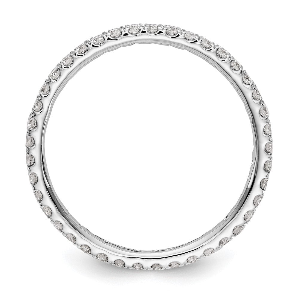 Alternate view of the 1.7mm Platinum U Shared Prong 1/2 Ctw Diamond Eternity Band by The Black Bow Jewelry Co.