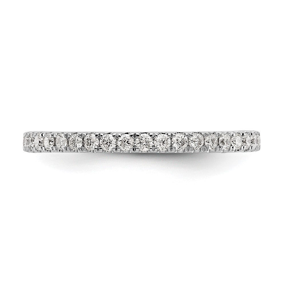 Alternate view of the 1.7mm Platinum U Shared Prong 1/2 Ctw Diamond Eternity Band by The Black Bow Jewelry Co.