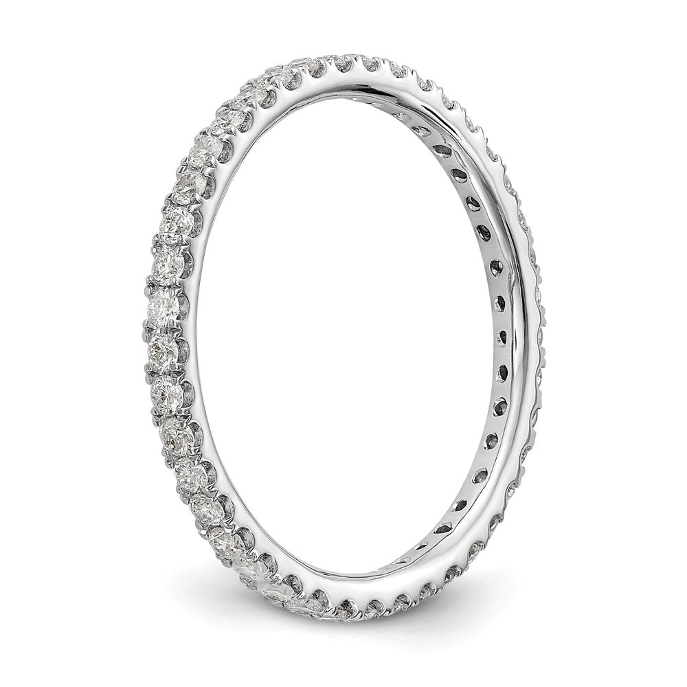 Alternate view of the 1.7mm Platinum U Shared Prong 1/2 Ctw Diamond Eternity Band by The Black Bow Jewelry Co.