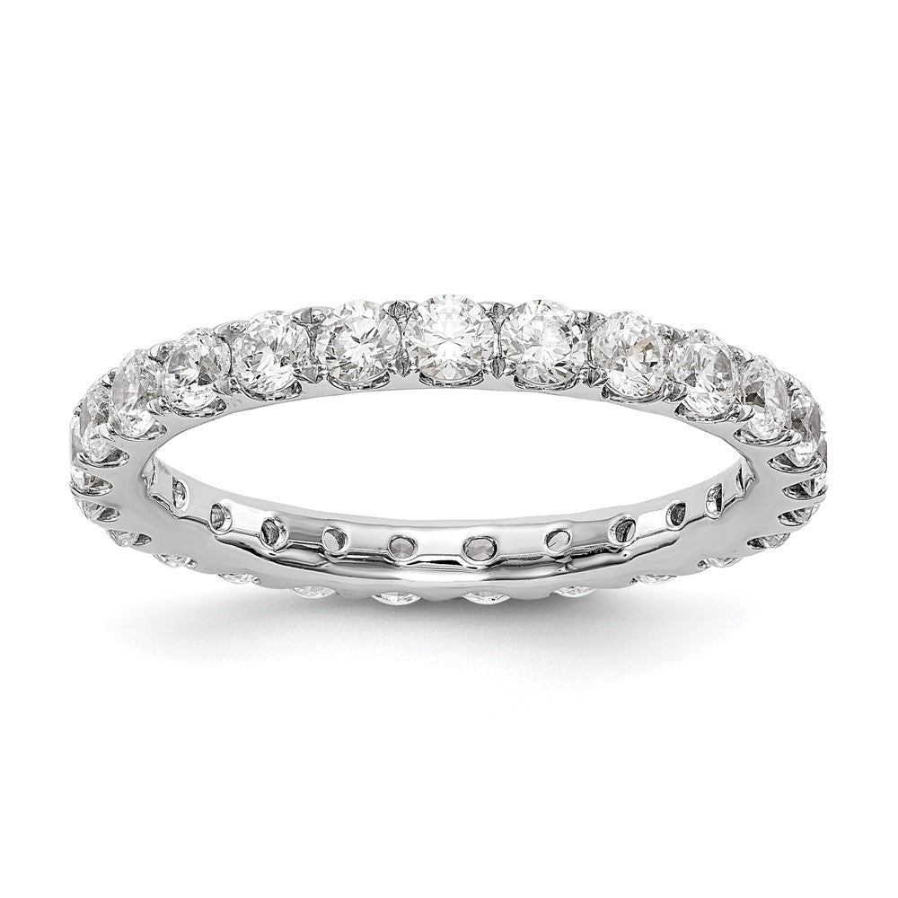 2.4mm Platinum U Shared Prong 1.5 Ctw Diamond Eternity Band, Item R12458 by The Black Bow Jewelry Co.