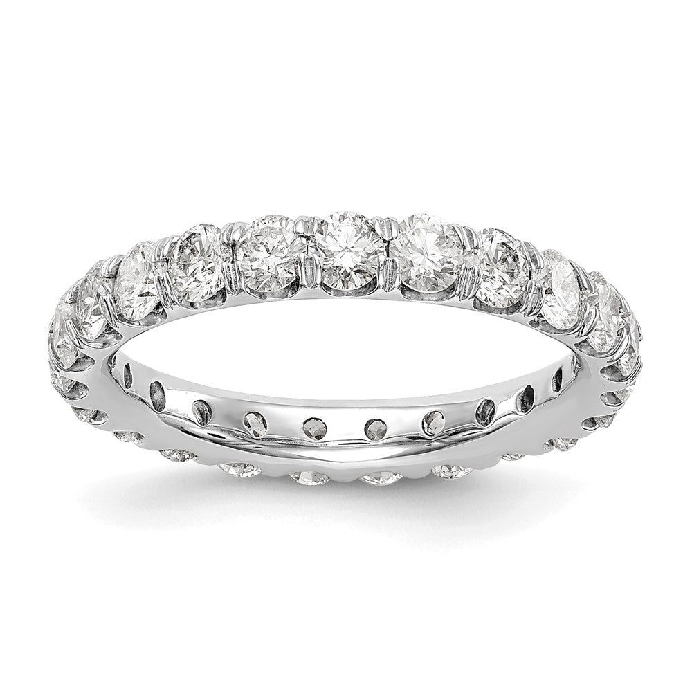 3.25mm Platinum U Shared Prong 2.75 to 3.0 Ctw Diamond Eternity Band, Item R12460 by The Black Bow Jewelry Co.