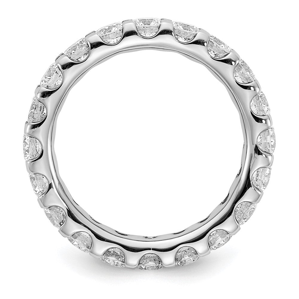 Alternate view of the 3.25mm Platinum U Shared Prong 2.75 to 3.0 Ctw Diamond Eternity Band by The Black Bow Jewelry Co.