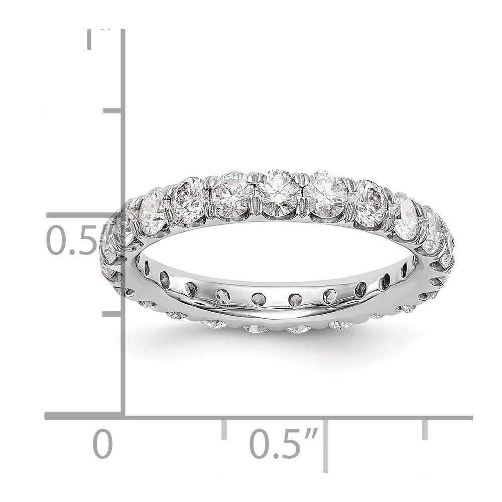 Alternate view of the 3.25mm Platinum U Shared Prong 2.75 to 3.0 Ctw Diamond Eternity Band by The Black Bow Jewelry Co.