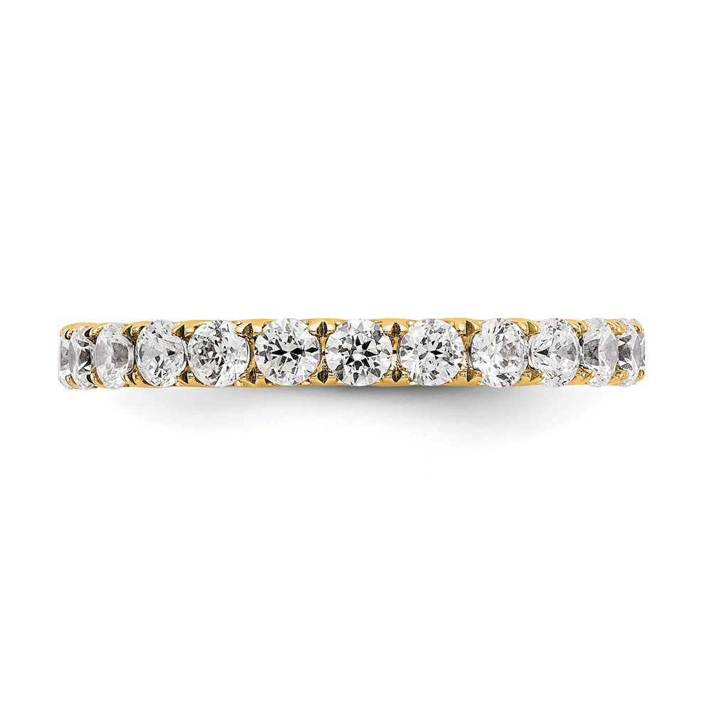 Alternate view of the 14K Yellow Gold 1.5 Ctw U Prong E-F Lab Cr. Diamond Eternity Band Sz 4 by The Black Bow Jewelry Co.