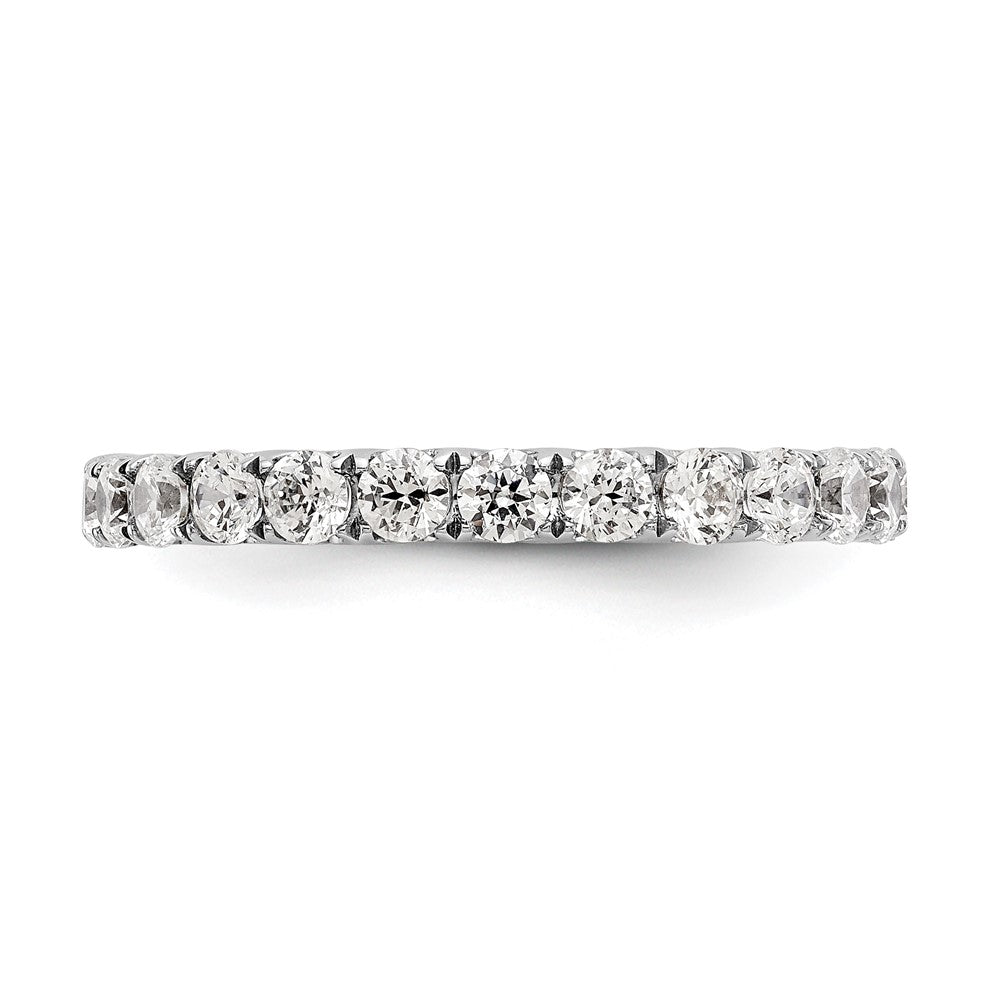 Alternate view of the 14K White Gold 1.5 Ctw U Prong G-H Lab Cr. Diamond Etnty Band, Sz 4 by The Black Bow Jewelry Co.