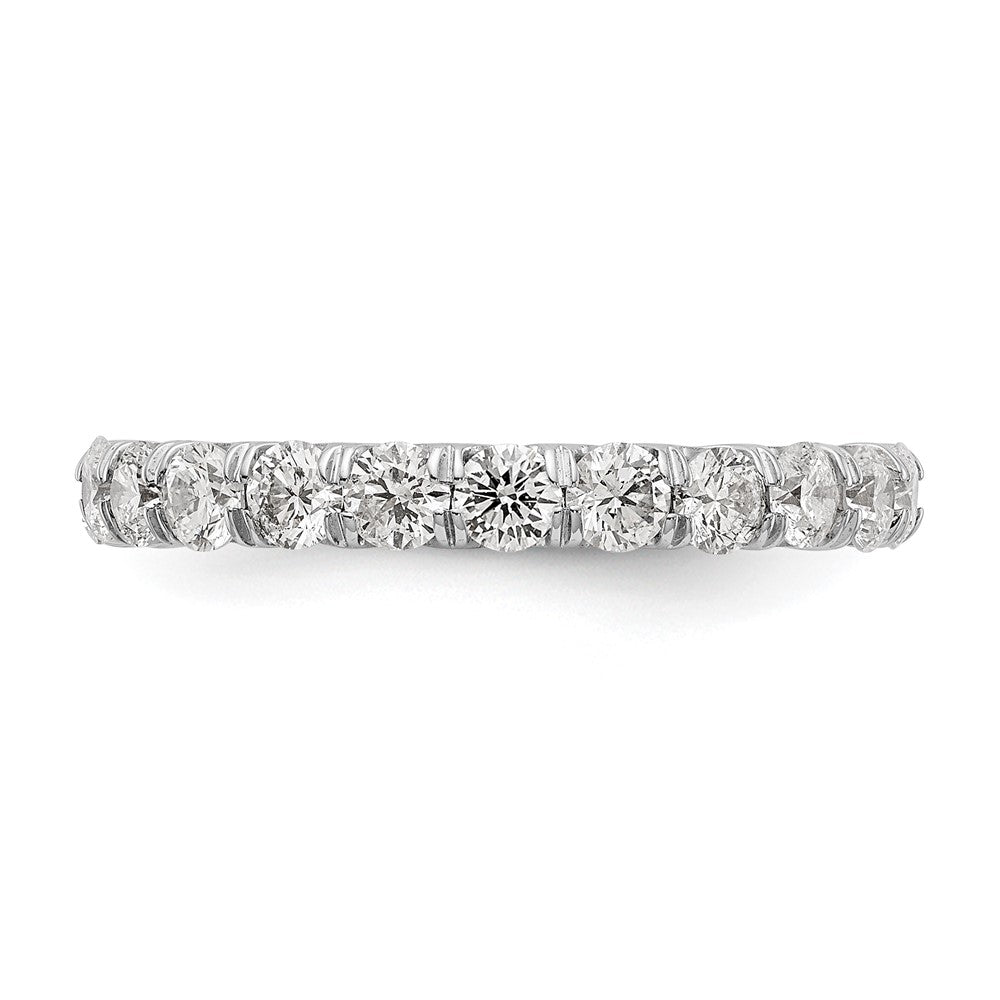 Alternate view of the 2.8mm 14K White Gold U Prong 2.0 Ctw Diamond Eternity Band, Size 4 by The Black Bow Jewelry Co.