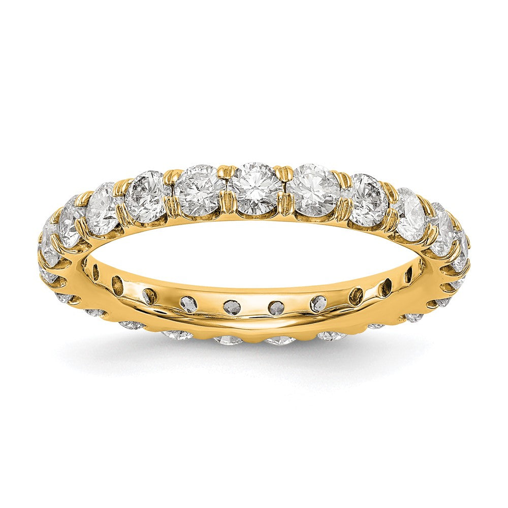 2.8mm 14K Yellow Gold U Prong 2.0 Ctw Diamond Eternity Band, Size 5.5, Item R12468-14KY-055 by The Black Bow Jewelry Co.